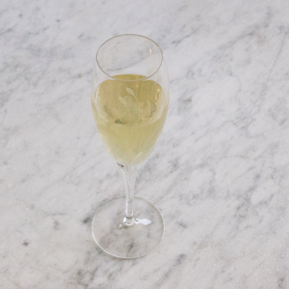 Etched Champagne Flute Set Of 7 - elsie green - The French Kitchen