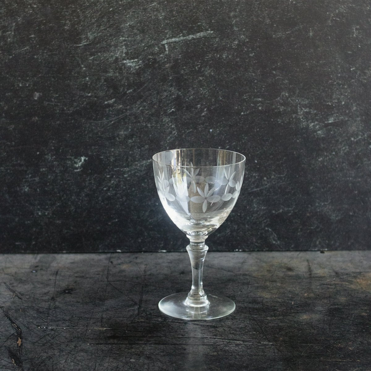 Etched Crystal Wine Glass Set of 8 - elsie green - the french kitchen