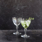 Etched Crystal Wine Glass Set of 8 - elsie green - the french kitchen