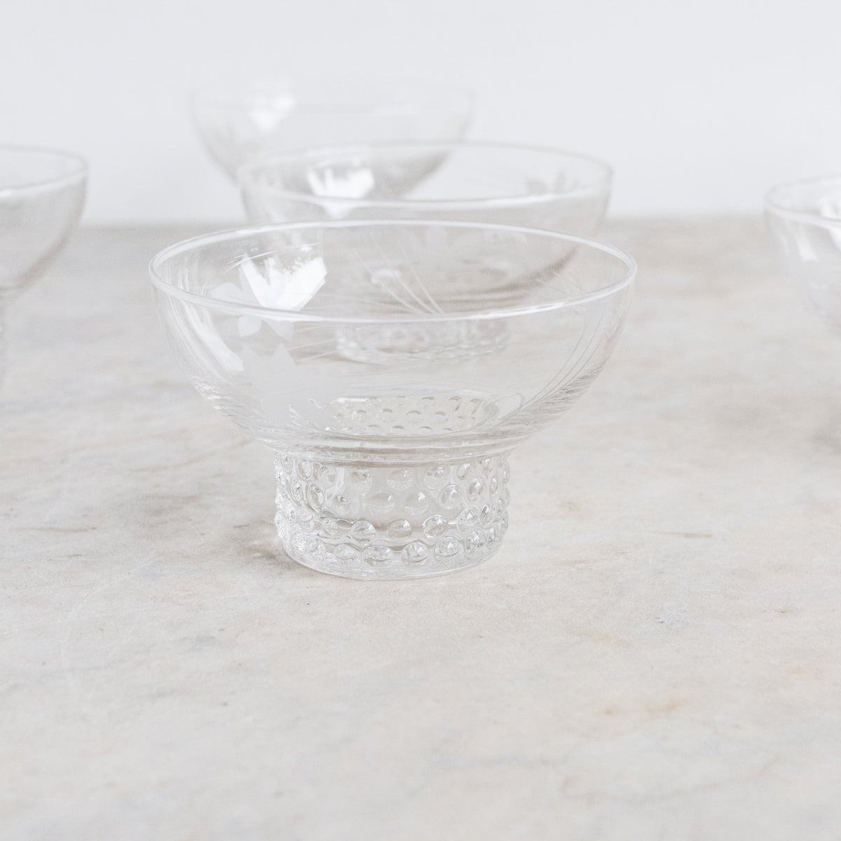 Etched Dessert Coupes - Set Of 9 - elsie green - The French Kitchen