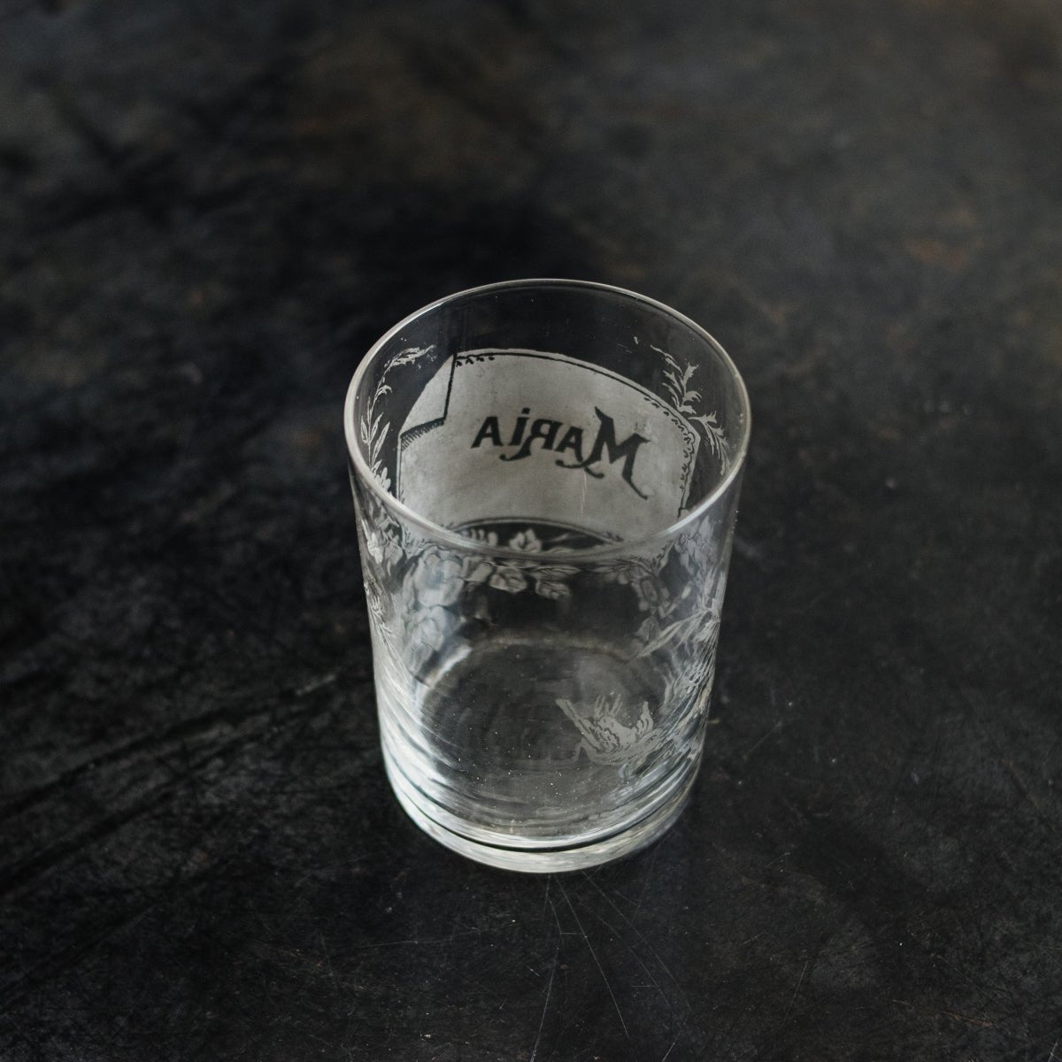 Etched Glass Tumbler - elsie green - The French Kitchen