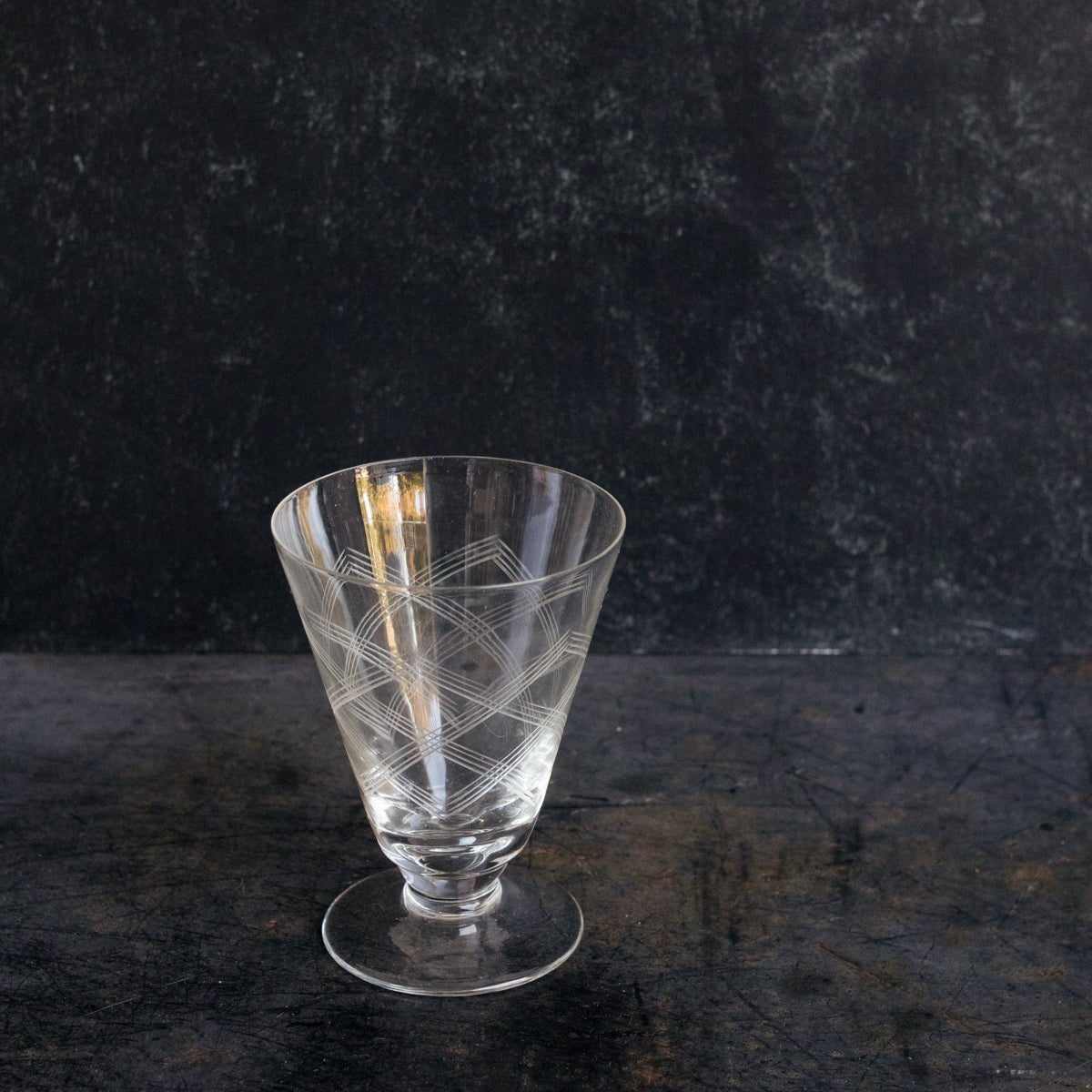 Etched Mid - Century Cocktail Glass Set Of 11 - elsie green - The French Kitchen