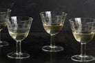 Etched Wine Glass Set of 4 - elsie green - the french kitchen