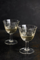 Etched Wine Glass Set of 4 - elsie green - the french kitchen