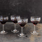 Etched Wine Glass Set of 4 - elsie green - the french kitchen