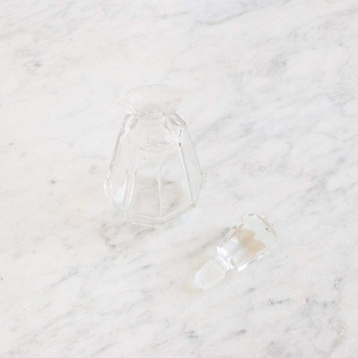 Faceted Glass Vanity Bottle With Stopper - elsie green - Decor