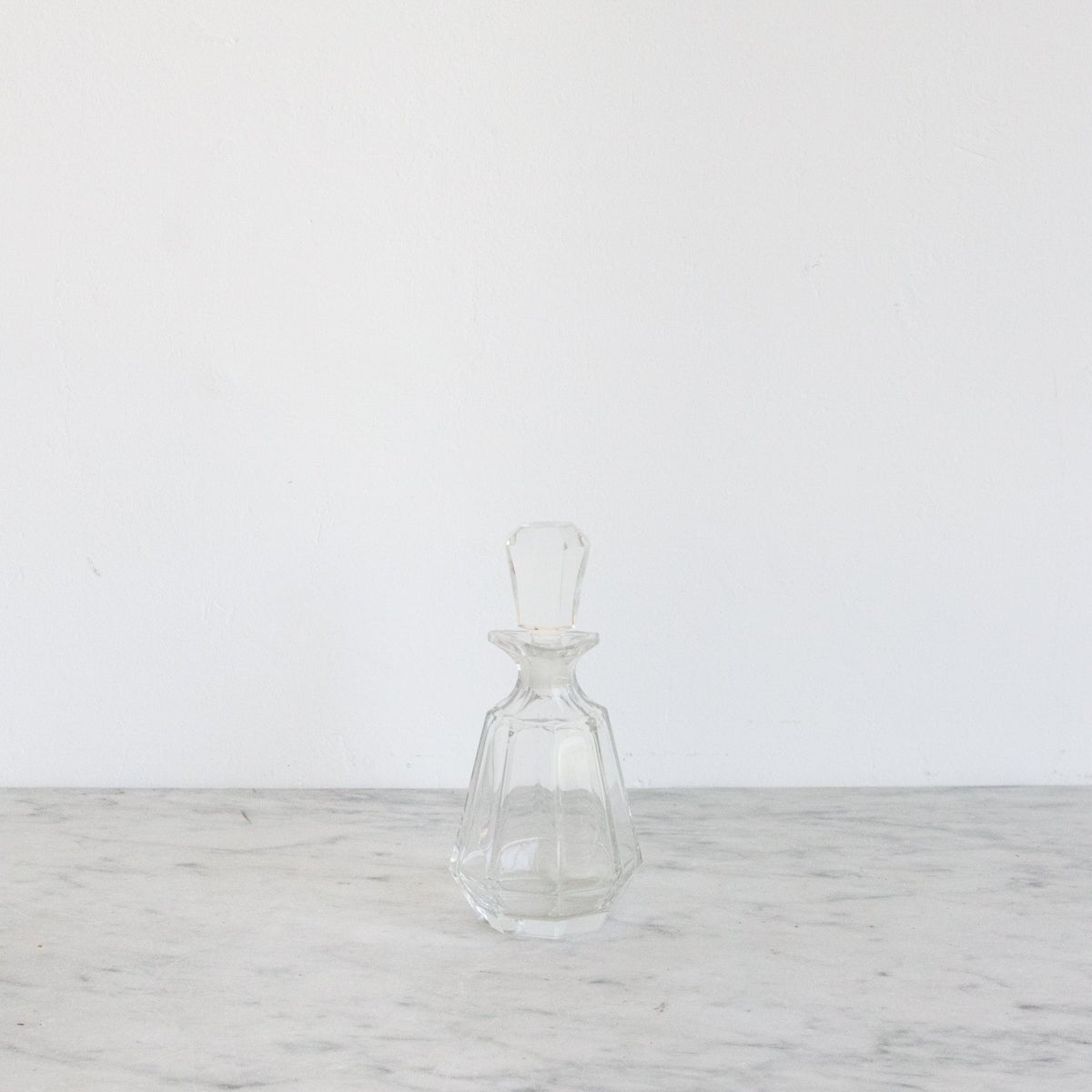 Faceted Glass Vanity Bottle With Stopper - elsie green - Decor