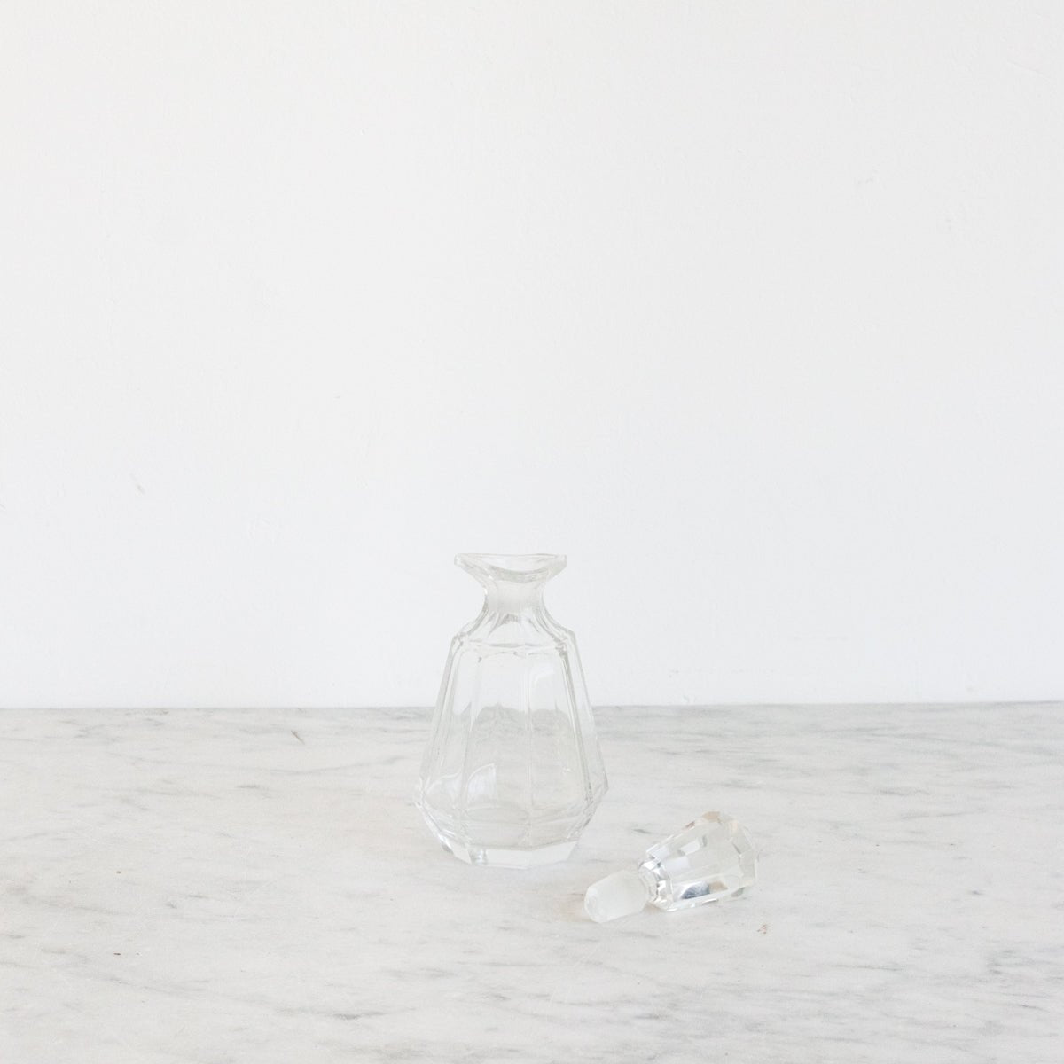 Faceted Glass Vanity Bottle With Stopper - elsie green - Decor