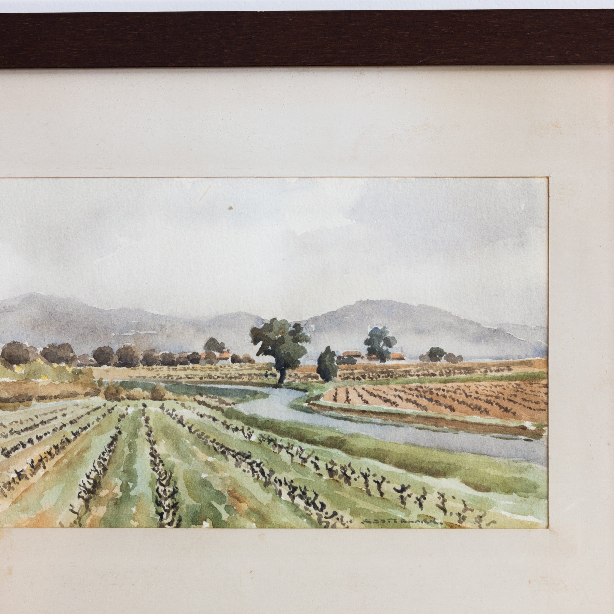 Farm Scene Watercolor Painting - elsie green - art