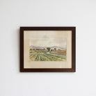 Farm Scene Watercolor Painting - elsie green - art