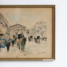 Figures on City Street Watercolor Painting - elsie green - art