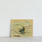 Figures on Stormy Shore | Trio of Paintings - elsie green - art