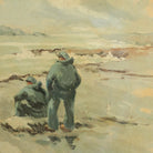 Figures on Stormy Shore | Trio of Paintings - elsie green - art