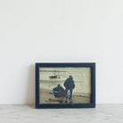 Figures on Stormy Shore | Trio of Paintings - elsie green - art