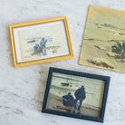 Figures on Stormy Shore | Trio of Paintings - elsie green - art