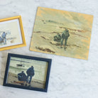 Figures on Stormy Shore | Trio of Paintings - elsie green - art