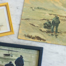 Figures on Stormy Shore | Trio of Paintings - elsie green - art