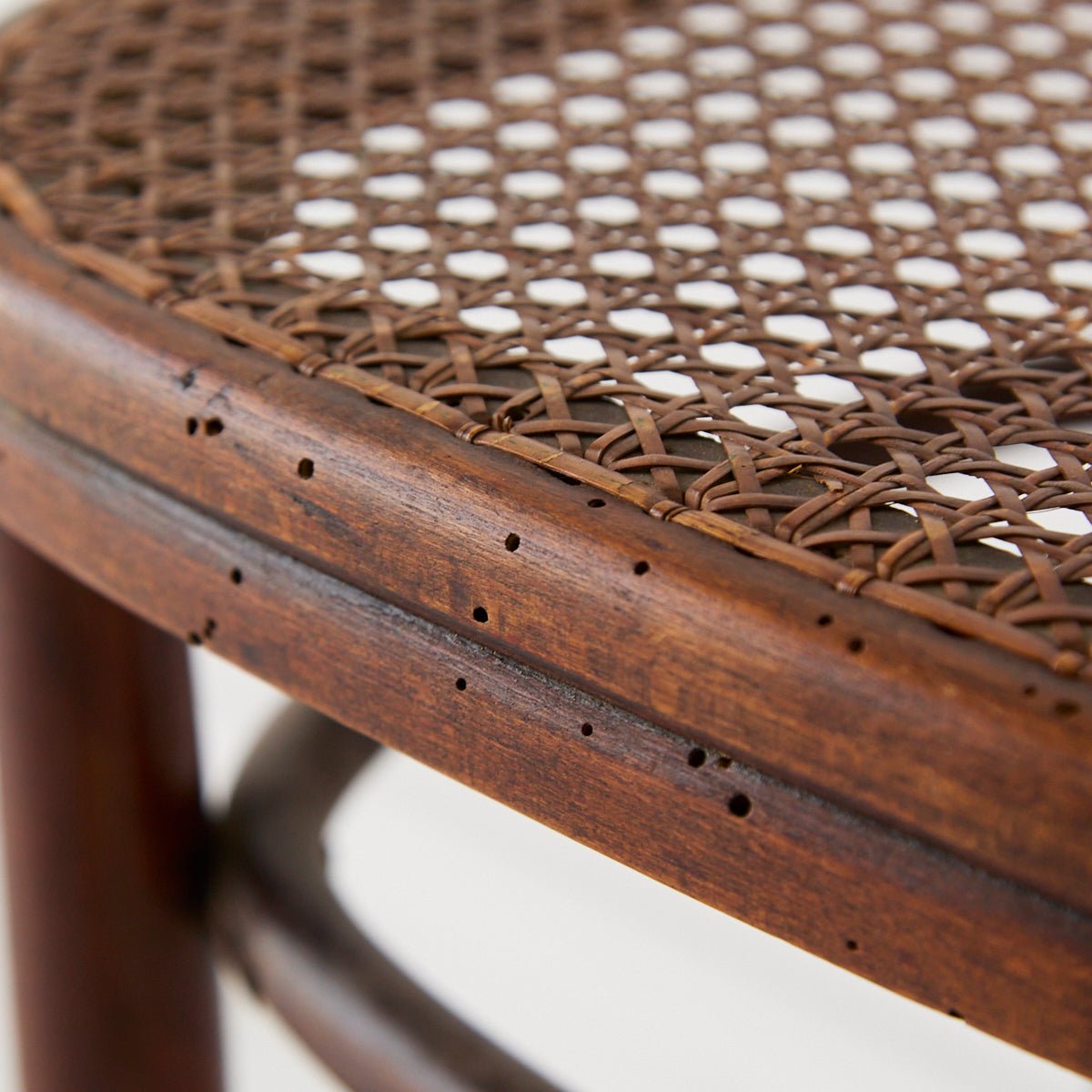 Fischel Birds-eye Cane Stool - elsie green - furniture