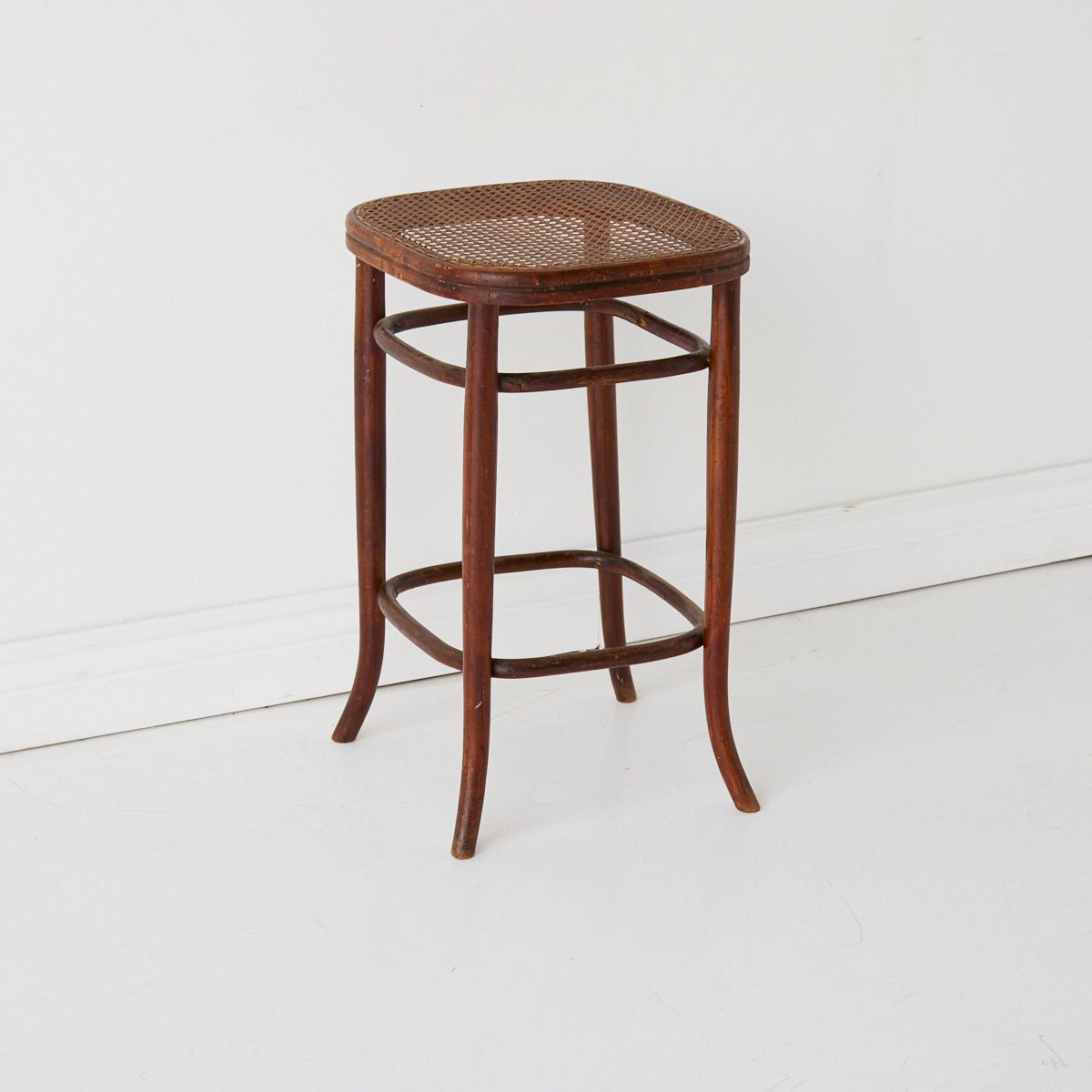 Fischel Birds-eye Cane Stool - elsie green - furniture