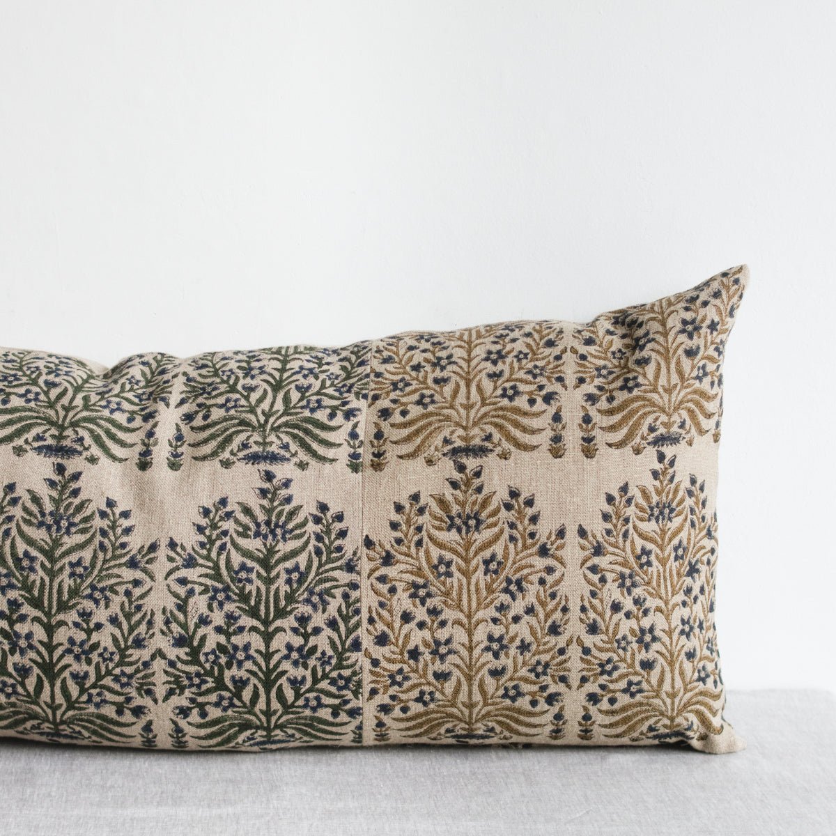 Fleur Indigo Lumbar Pillow Cover - elsie green - Textiles