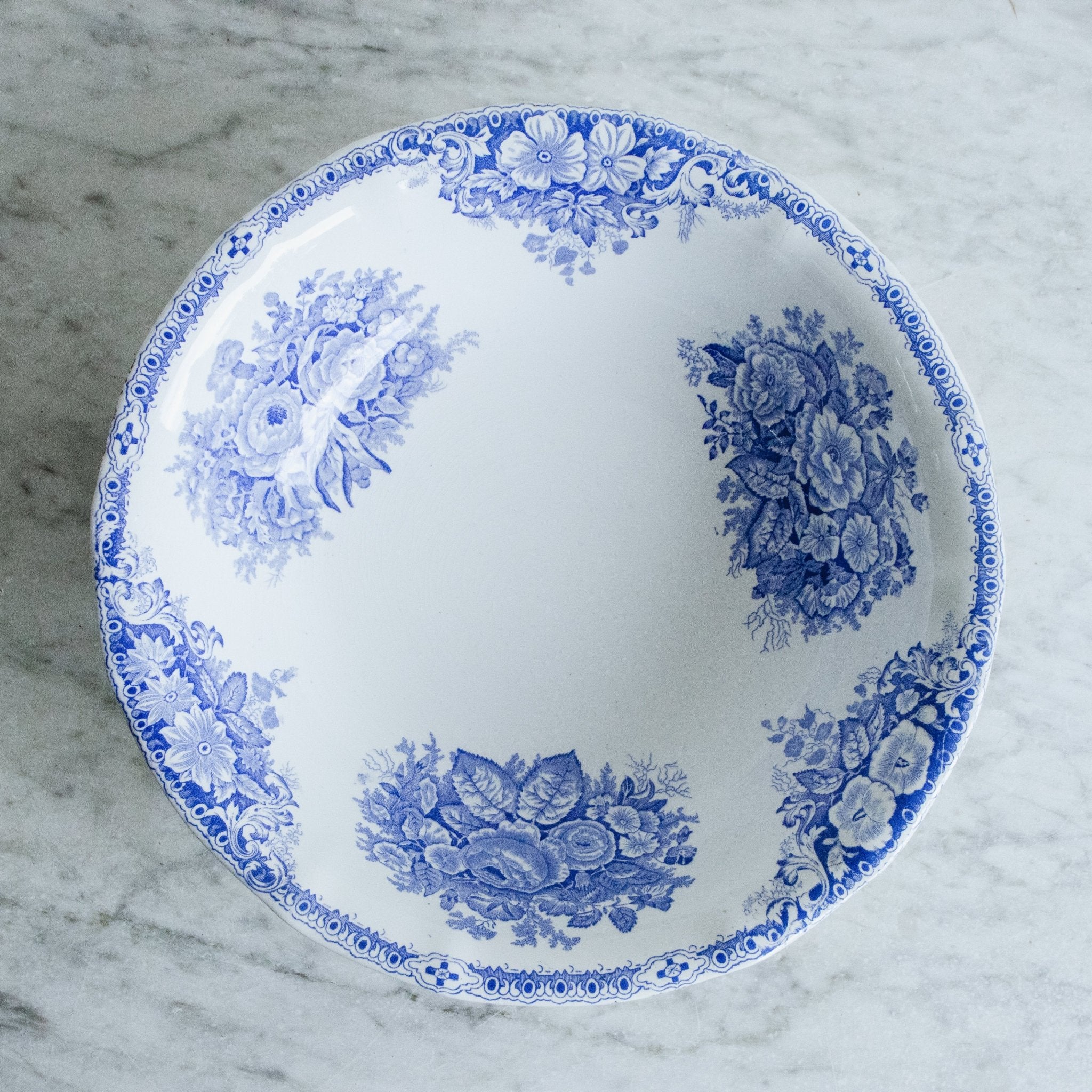 Flora Transferware Serving Bowl - elsie green - The French Kitchen