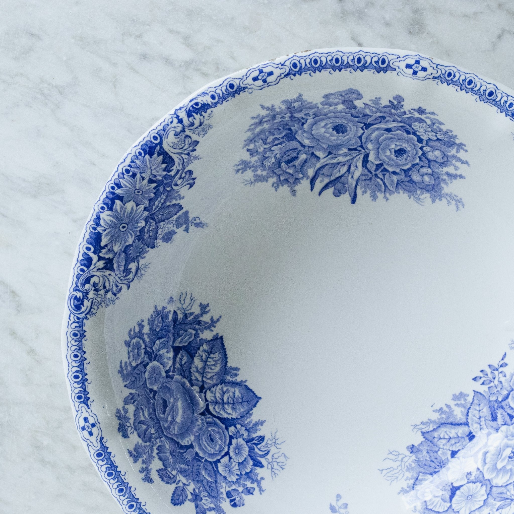 Flora Transferware Serving Bowl - elsie green - The French Kitchen