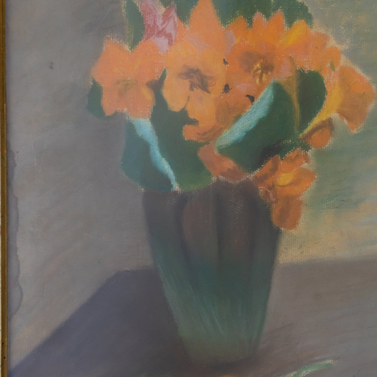 Floral Still Life Drawing in Pastel - elsie green - art