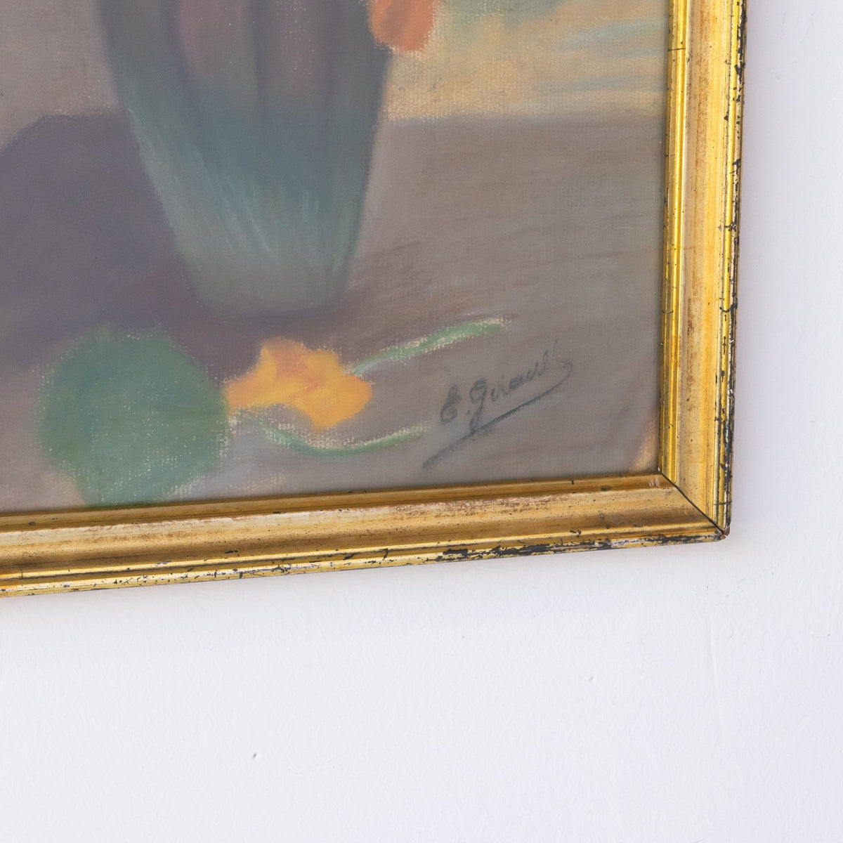 Floral Still Life Drawing in Pastel - elsie green - art