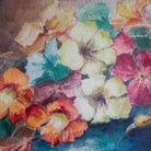 Floral Still Life in Oval Frame Watercolor Painting - elsie green - art