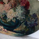 Floral Still Life in Oval Oil Painting - elsie green - art