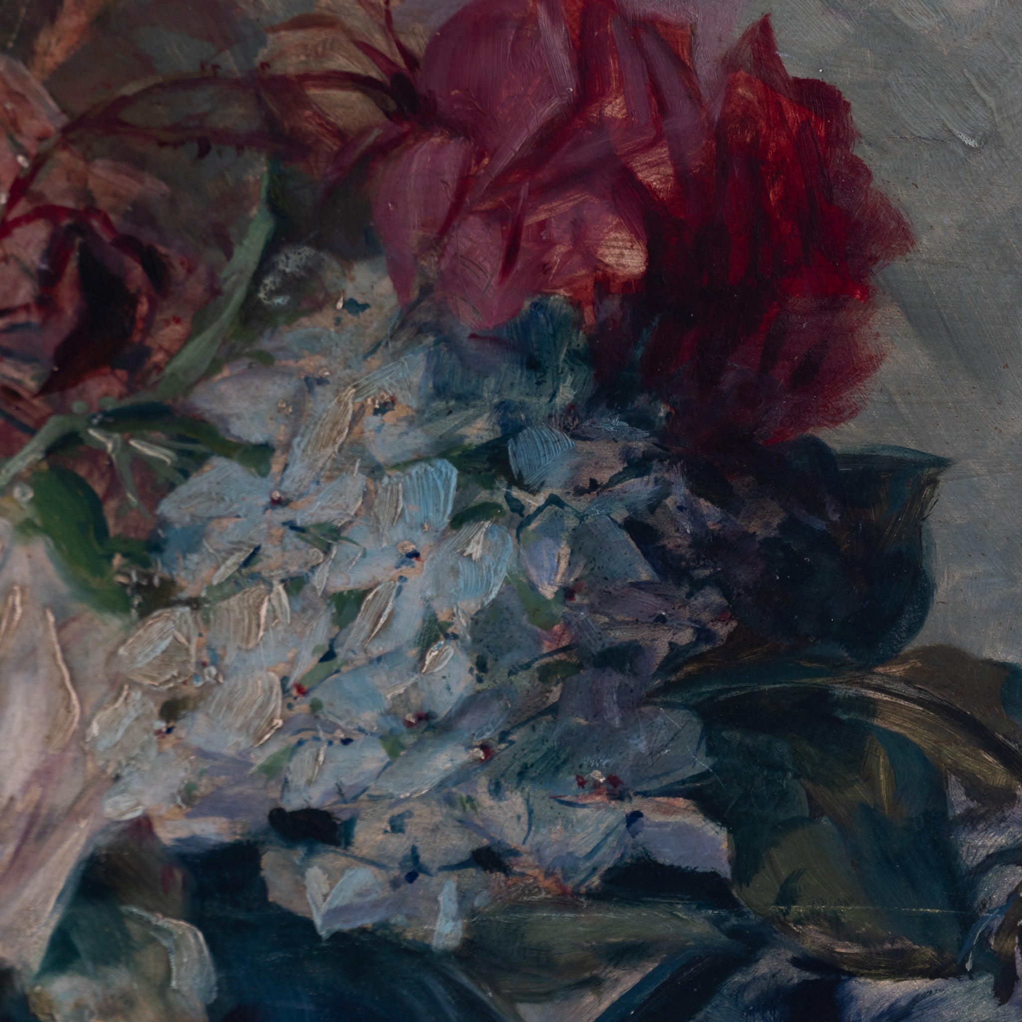 Floral Still Life in Oval Oil Painting - elsie green - art