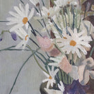 Floral Still Life with Blue Drape Oil Painting - elsie green - art