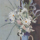 Floral Still Life with Blue Drape Oil Painting - elsie green - art