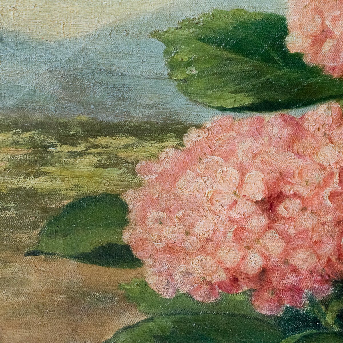 Floral Still Life With Hydrangeas Oil Painting - elsie green - Art