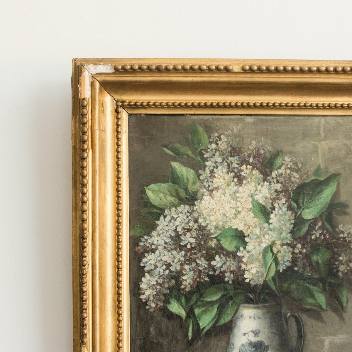 Floral Still Life with Lilacs Oil Painting | Dated 1887 - elsie green - art