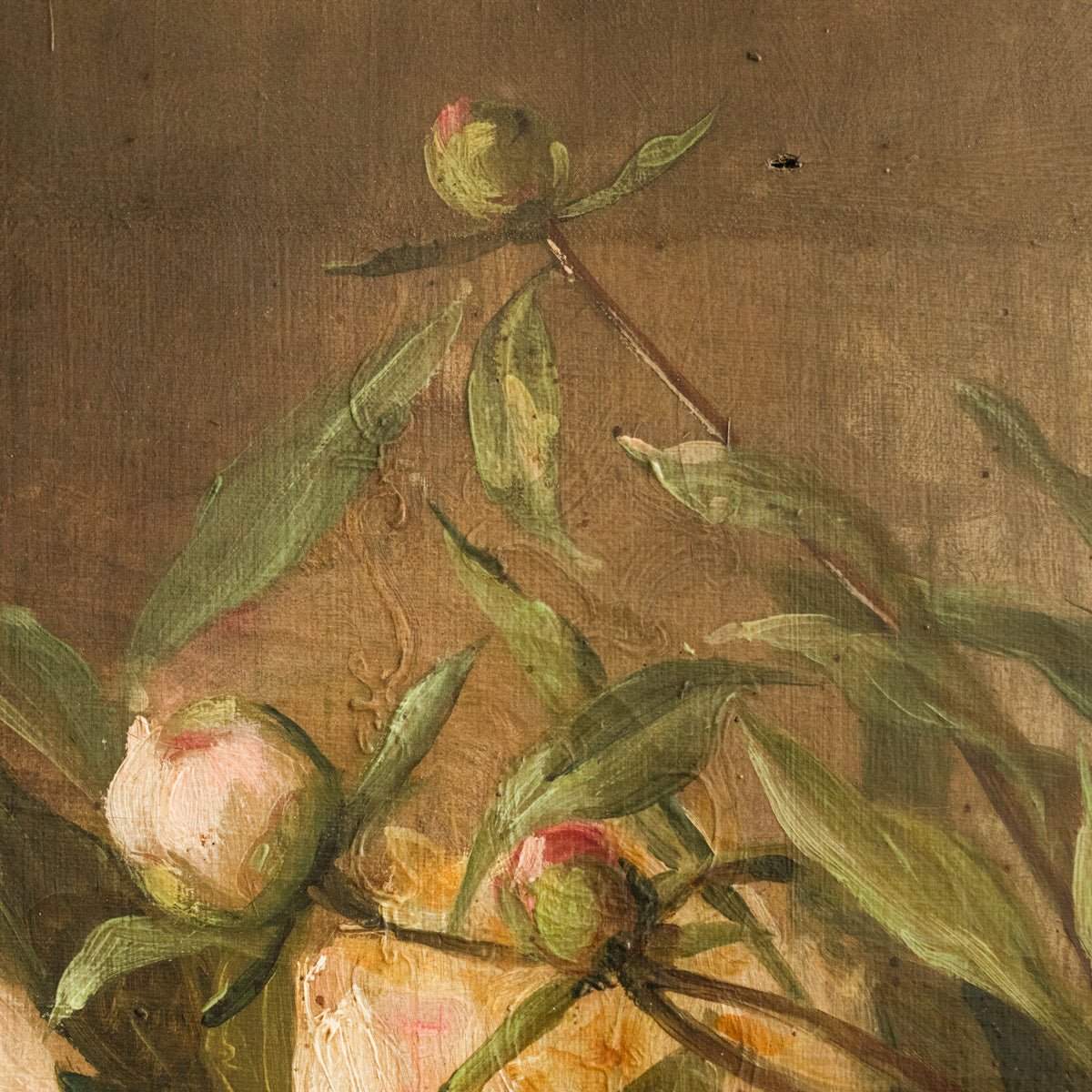 Floral Still Life with Peonies Oil Painting |Dated 1899 - elsie green - art