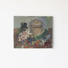 Floral Still Life With Stoneware Pieces Oil Painting - elsie green - Art