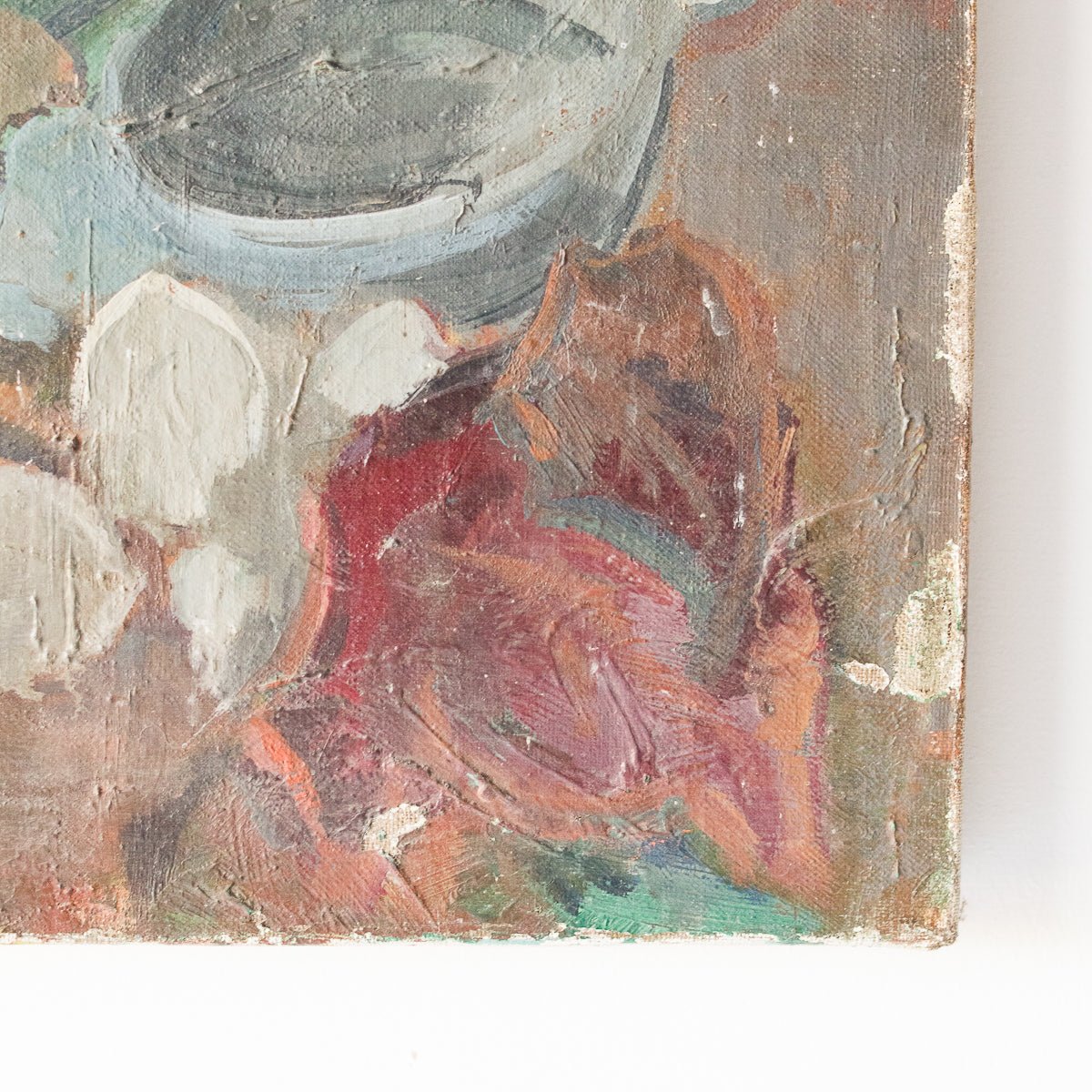 Floral Still Life With Stoneware Pieces Oil Painting - elsie green - Art