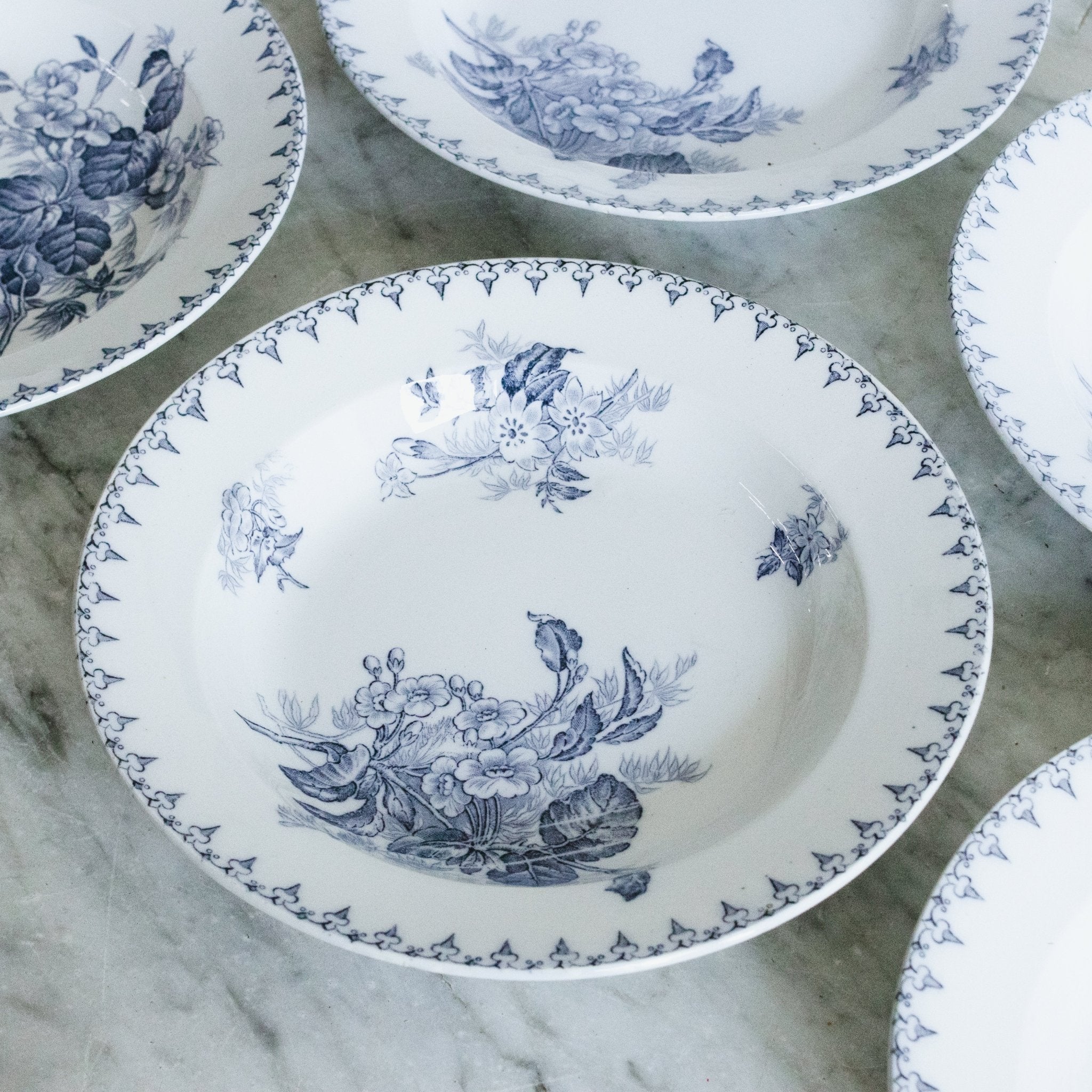 Flore Transferware Bowl Set Of 6 - elsie green - The French Kitchen