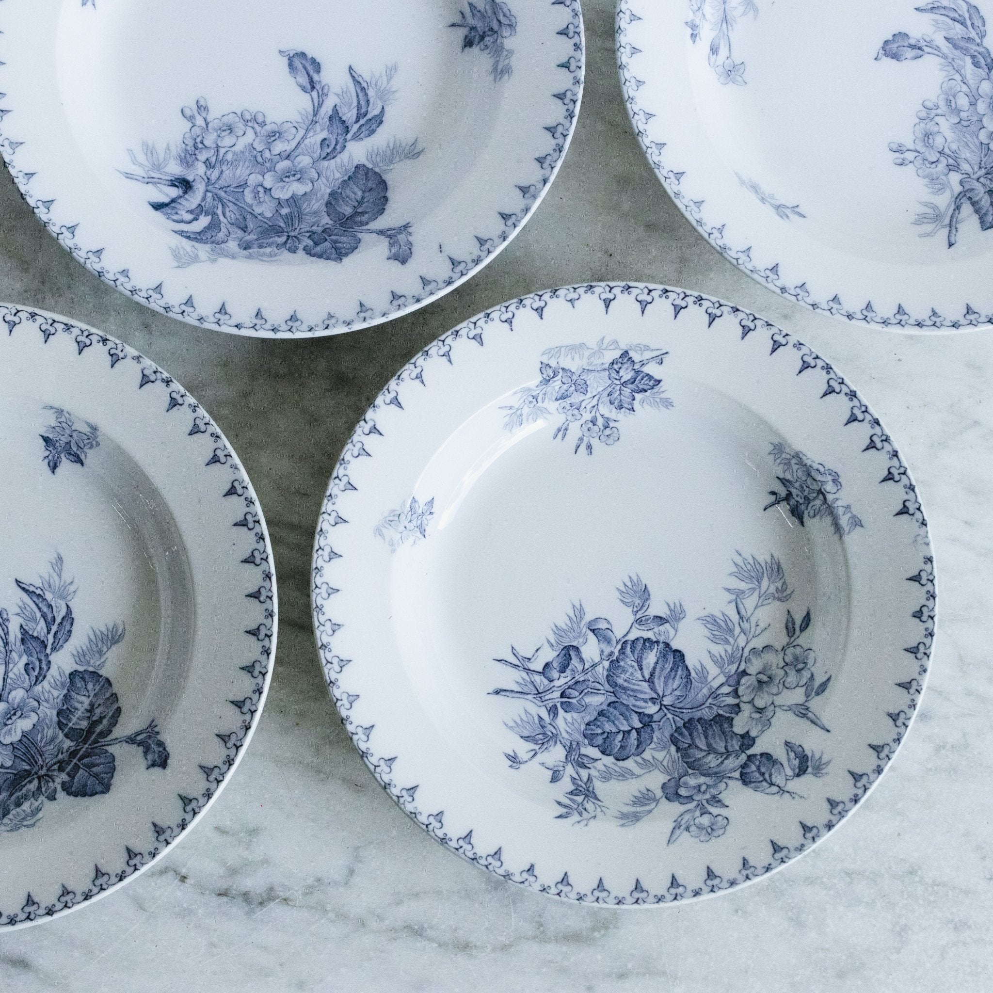 Flore Transferware Bowl Set Of 6 - elsie green - The French Kitchen