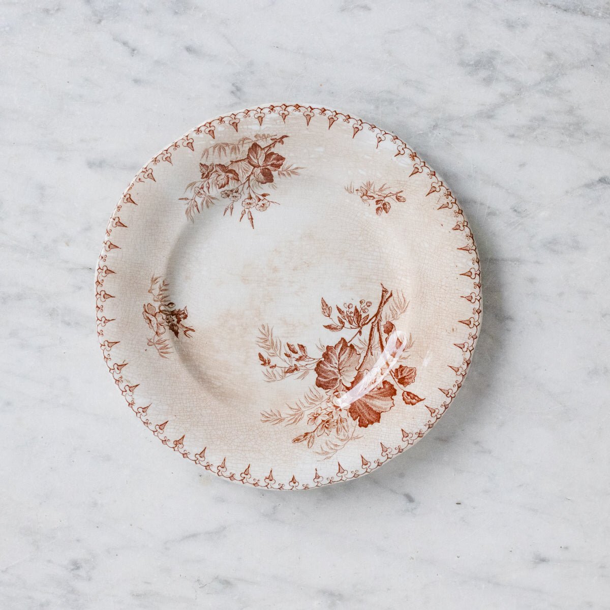 Flore Transferware Plate Set Of 5 - elsie green - The French Kitchen