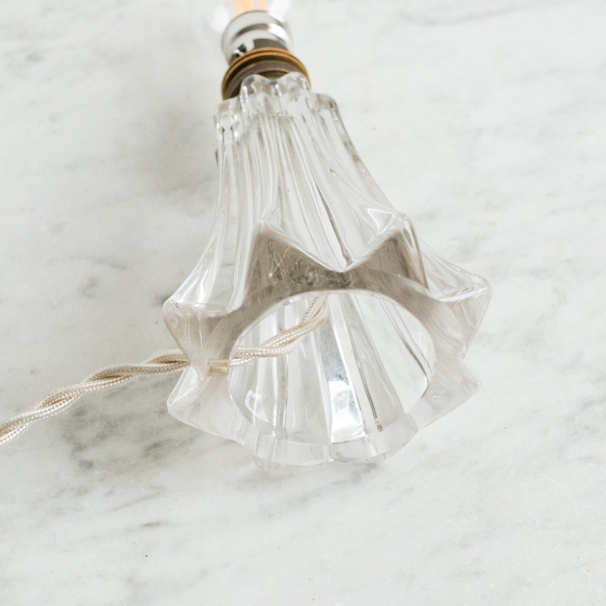 Fluted Crystal Accent Lamp - elsie green - Decor