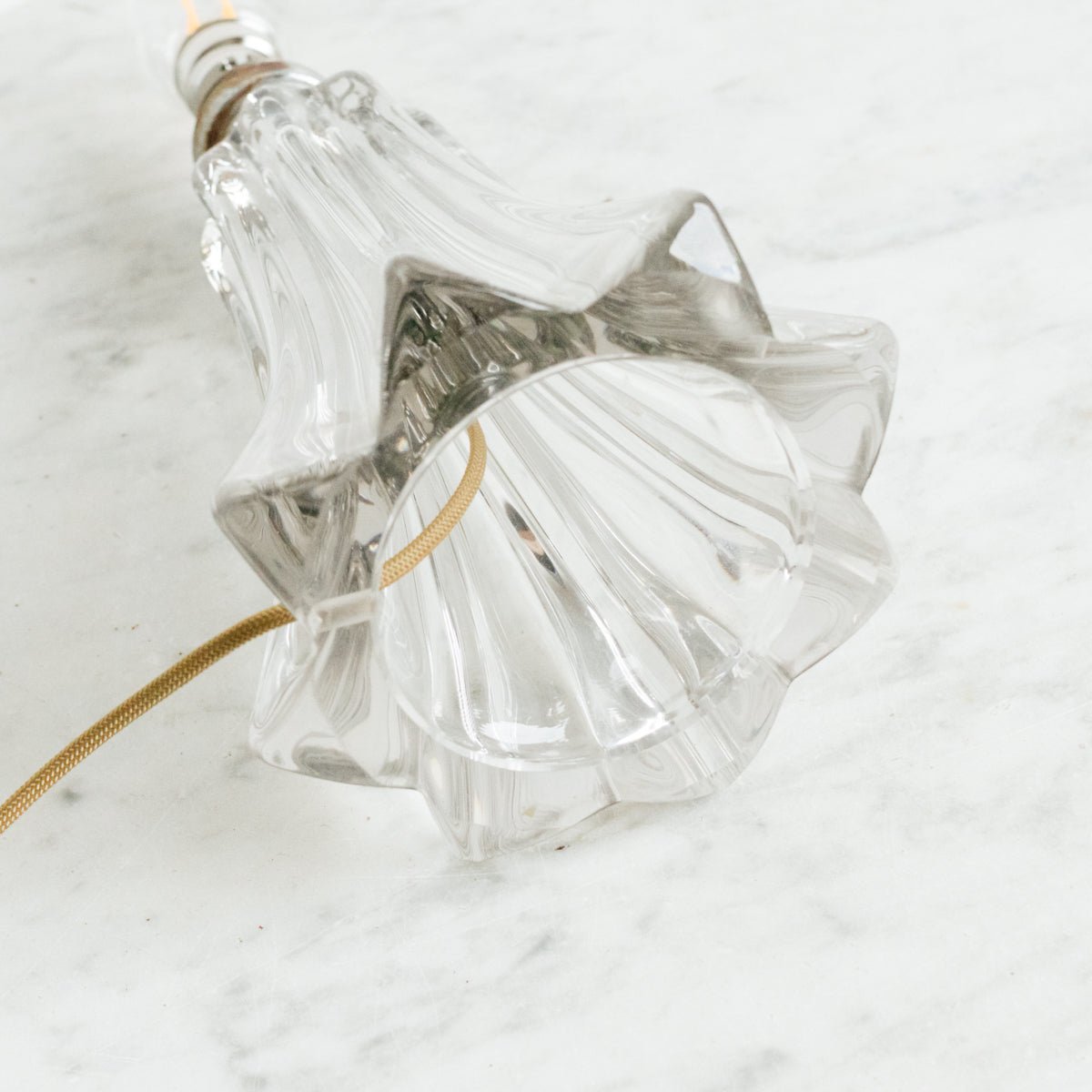 Fluted Crystal Accent Lamp - elsie green - Decor