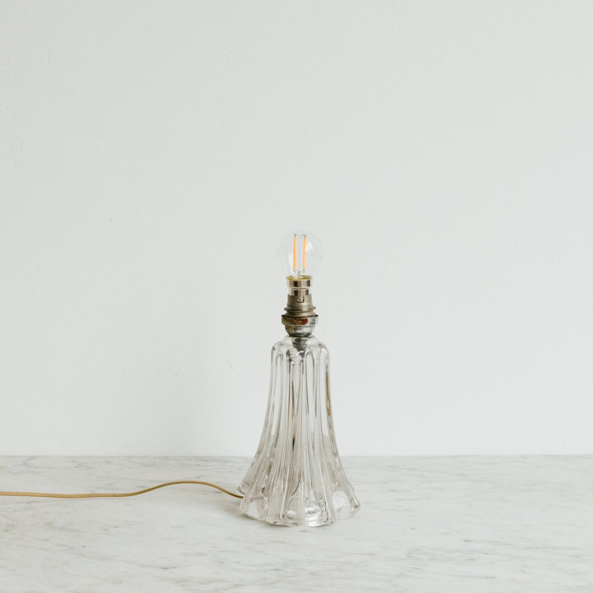 Fluted Crystal Accent Lamp - elsie green - Decor