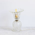 Fluted Glass Accent Lamp - elsie green - decor
