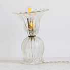 Fluted Glass Accent Lamp - elsie green - decor