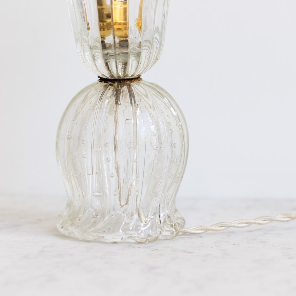 Fluted Glass Accent Lamp - elsie green - decor