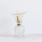 Fluted Glass Accent Lamp - elsie green - decor