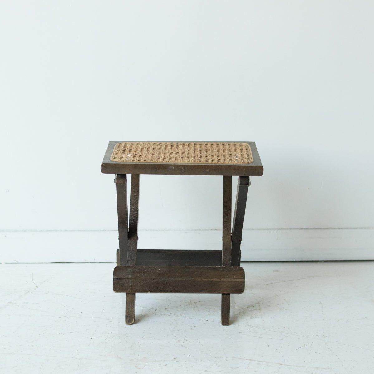 Folding Cane Stool - elsie green - furniture