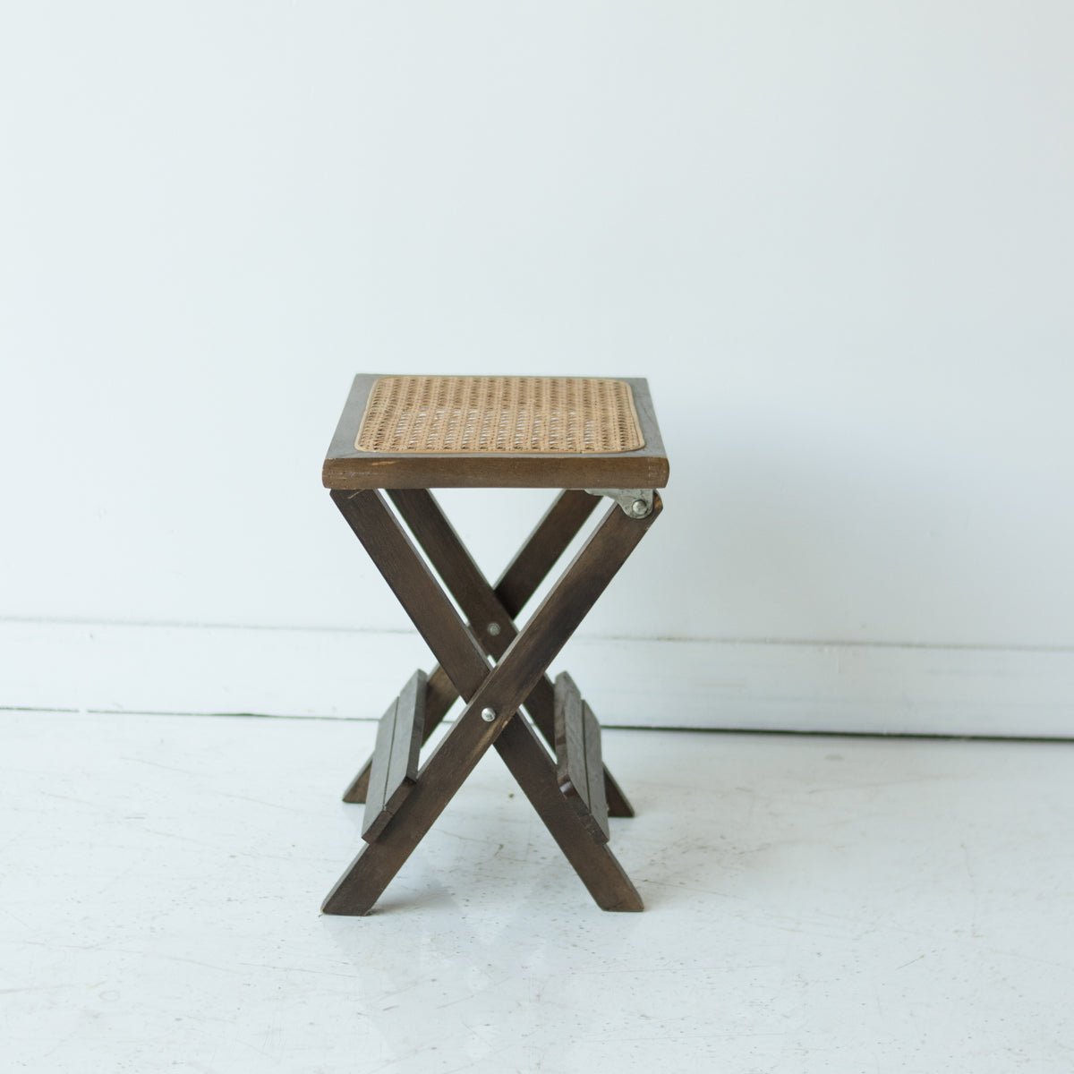 Folding Cane Stool - elsie green - furniture